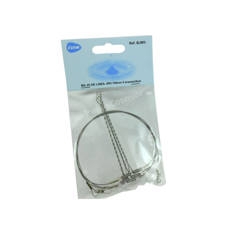 BAJO DE LÍNEA DE ACERO EVIA 3 BRAZOS 9CM
