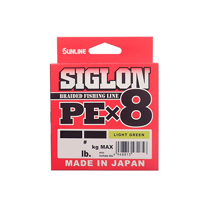 TRENZADO SUNLINE SIGLON PE X8 LIGHT GREEN 150M
