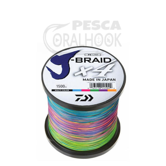 TRENZADO DAIWA J-BRAID X4 MULTICOLOR 1500M