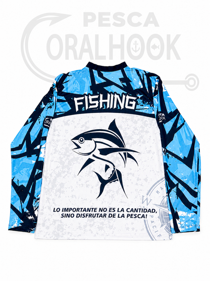 CAMISETA CORALHOOK MANGALARGA CON CIERRE