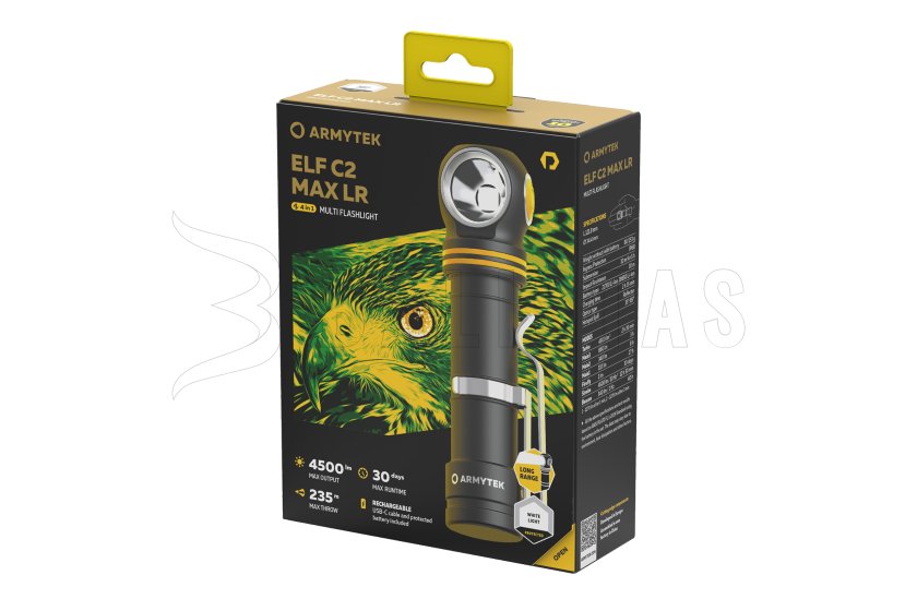 LINTERNA FRONTAL ARMYTEK ELF C2 MAX LR 4500LM