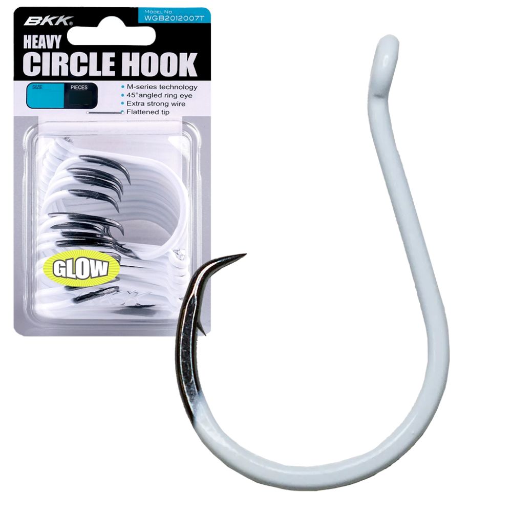 ANZUELO BKK HEAVY CIRCLE HOOK (GLOW) - WGB2012007T