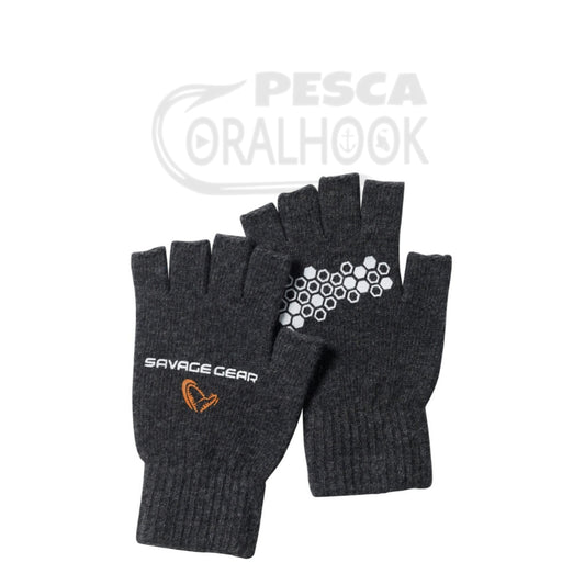 GUANTES INVIERNO SAVAGE GEAR KNITTED HALF FINGER