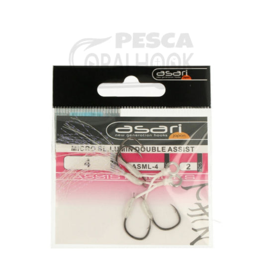 DOUBLE LUMINOUS ASSIST HOOK de TALLA 4 a 1/0