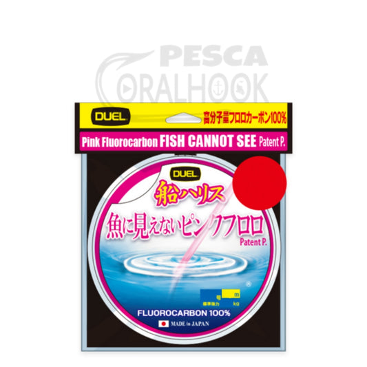 FLUOROCARBONO 100% DUEL PINK FISH CANNOT SEE 50M