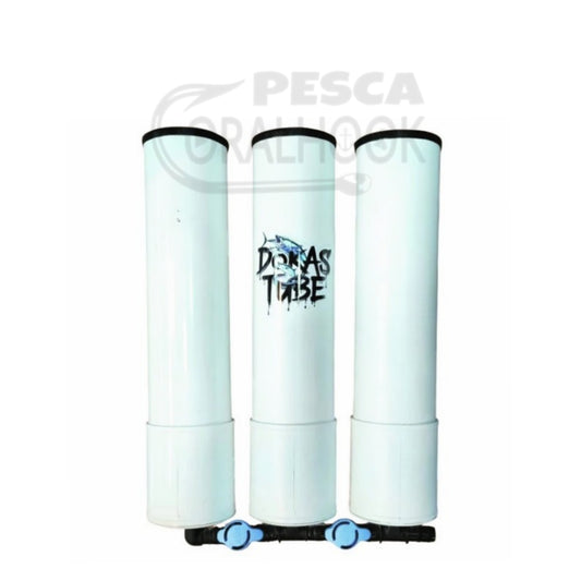 VIVERO TUNA TUBE TRIPLE CON LLAVES DE PASO DOKAS FISHING 110MM