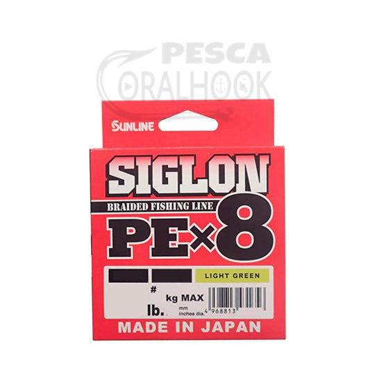 TRENZADO SUNLINE SIGLON PE X8 LIGHT GREEN 300M
