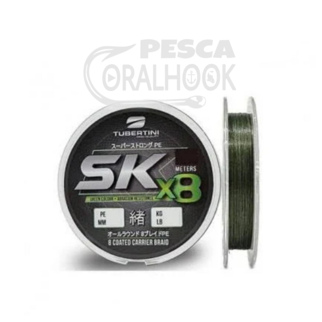 TRENZADO TUBERTINI SK X8 DARK GREEN 150M