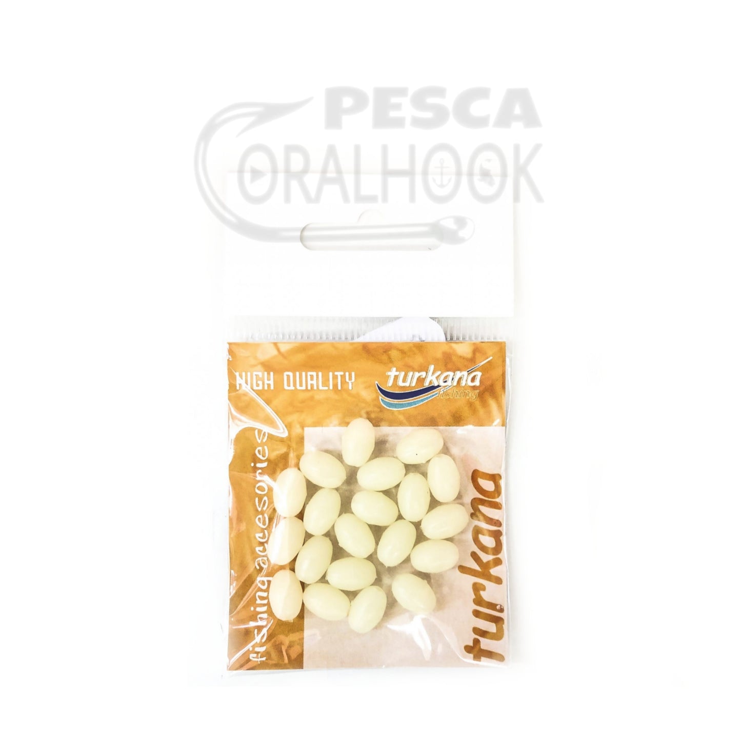 PERLA OVALADA RÍGIDA FLUOR TURKANA 6X10MM - 20UDS