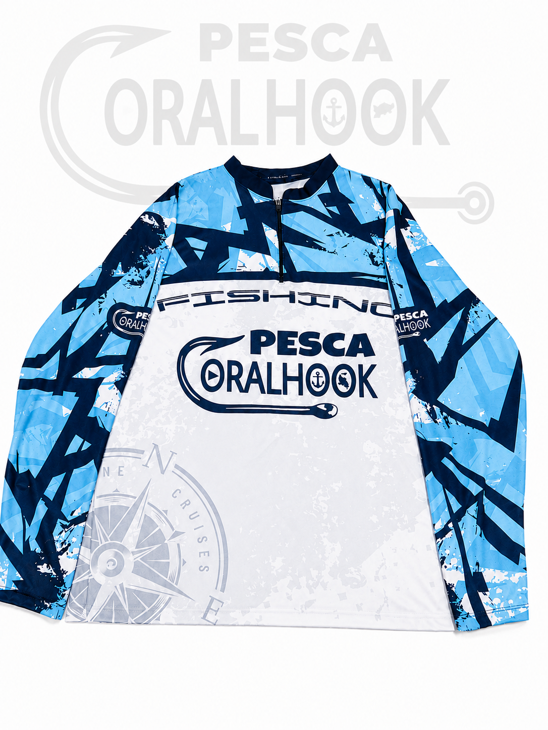 CAMISETA CORALHOOK MANGALARGA CON CIERRE