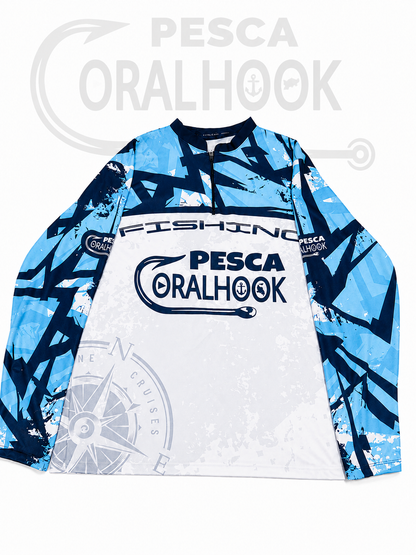 CAMISETA CORALHOOK MANGALARGA CON CIERRE