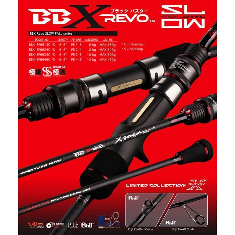 CAÑA XZOGA BBX REVO RED SF6635S 1.98M MAX.300GR