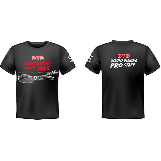 CAMISETA DTD SQUID FISHING PRO STAFF  - GRIS OSCURO