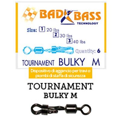 EMERILLÓN RÁPIDO CON QUITAVUELTAS BAD BASS TECHNOLOGY TOURNAMENT BULKY